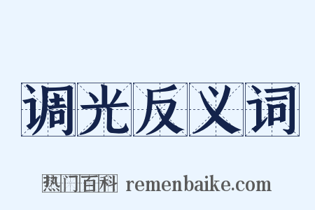 调光反义词是什么意思的图片